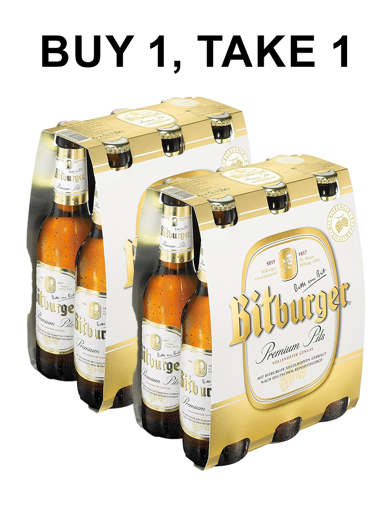 Bitburger Pils Bottle 6 pack 330ml – Philippine Wine Merchants